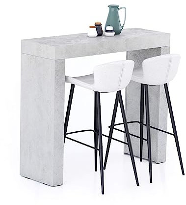 Moderner Stehtisch 120x40 Betonoptik grau italienische Designqualität