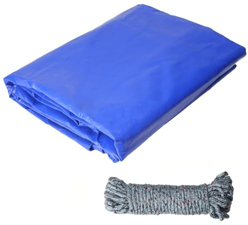 COEWUR Telone Impermeabile per Esterno 3x5m PVC 420 g/m² Blu Telone Impermeabile con Occhielli e 10m Corda Telo per Auto Piscina Gazebo Mobili da Giardino Copertura Invernale