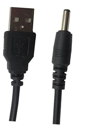 Câble USB vers Prise DC 3,5 Mm 5v Noir Lot de 3 pour Appareils | Charge et Transfert Audio, Alimentation Via Port Usb, Compatible Petits Appareils Électroniques
