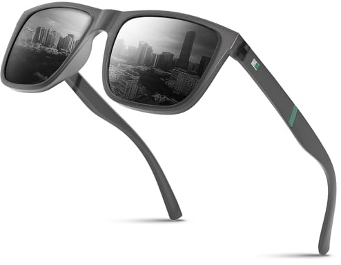 Glapeame Polarisiert-Sonnenbrille-Herren-Damen-Sunglasses-Men-Woman-Unisex Sonnenbrillen Geeignet für Outdoor-Aktivitäten，2-dunkelgrau