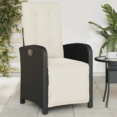 Festnight Gartensessel Hochlehner Verstellbar Gartensofa Gartenstuhl mit Fußteil Rattan Sessel Stuhl Gartenmöbel Rattanmöbel Balkon Liegestuhl Garten Rattansessel Liegesessel