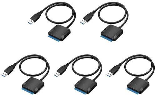 GNURBDILFO 5X Convertitore Adattatore da USB 3.0 un 22 Pin Adattatori SataIII un USB3,0 per SSD HDD da 2,5 Pollici da 3,5 Pollici