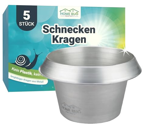 HomeBugProtect Collier anti-limaces en métal - Protection efficace contre les escargots pour parterre surélevé, jardin et potager - Galvanisé et réutilisable - Anneau de protection contre les