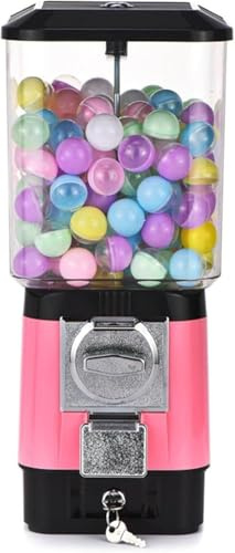 Distributeur Automatique De Bonbons, Jouet, À Pièces, avec Boules Vides Et Jetons en Acier Inoxydable, Surprises Et Souvenirs D'enfance, for Magasins De Jeux(Pink)