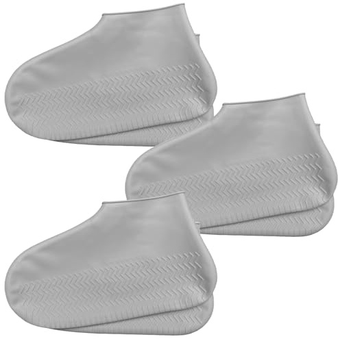 Omnikryp 3 Pezzi Copri Scarpe per Pioggia, Copriscarpe Impermeabili Riutilizzabile, Copriscarpe Silicone Unisex, Antiscivolo e Antipolvere, per Giornate Piovose, Nevose e Strade Fangose (Taglie 38-46)