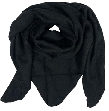 kennydoo Taschen4life Damen Dreiecksschal SW167 uni – XXL Schal einfarbig – weich & warm – Herbst & Winter – Accessoires– Farbe (schwarz)