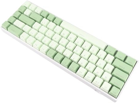 Bewinner Teclado Mecánico para Juegos 68 Teclas 60%, Modo Triple Inalámbrico Intercambiable en Caliente, Retroiluminación RGB, Interruptor Azul, Relleno de Doble Capa para PC/Mac//iOS