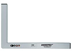 DEWEPRO® Premium Aluminium Bauwinkel 90° - Winkel - Maurerwinkel - Messwinkel - Profilwinkel - Aluwinkel - 150x80cm
