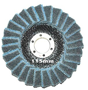 115mm Polierfächerscheibe Fein/Fine Vlies Polierscheibe, 22.23mm, Polier Scheibe.