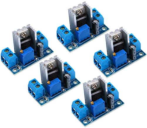 TECNOIOT 5 st LM317 DC-DC omvandlare justerbar linjär regulator steg-ner kretskort