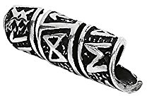 NKlaus 2x 925 SILBER Keltische Gothic Wikinger Bartperle Haarschmuck Runen 40330