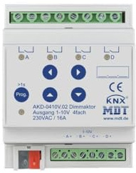 MDT technologies Dimmaktor 4-fach 4TE REG 1-10V RGBW AKD-0410V.02