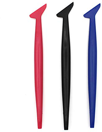 3er Micro Rakel Set verschiedene Härten Hart Mittel Weich Folien Rakel Car Wrapping Folierset Auto Folierzubehör Montage Werkzeug Folieren T006