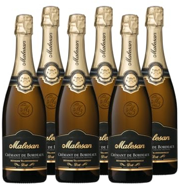 Malesan Brut Dégustation - AOP Crémant de Bordeaux - Méthode Traditionnelle - Lot de 6 bouteilles x 75 cl
