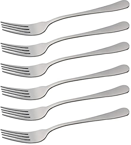 various Juego de Tenedor de Pescado 6 uds,19x2.65 cm, Acero INOX y acabado brillante.Aptos para lavavajillas,Colección Minimal(Tenedor de Pescado