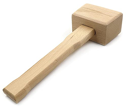 LPOQW Marteau à Main en Bois Multifonctionnel pour maillet en Bois en Cuir Marteau Bricolage Travail du Bois pour Menuisier Fournitures d'artisanat en Cuir