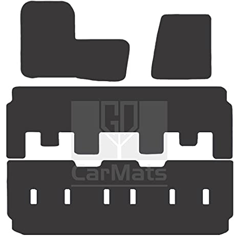 GCM - Car Floor Mats for Ford Tourneo Custom Minibus 2018 To Present Full Coverage Floor Protection - Anti Slip & Fit Car Mat with Clips Easy to Clean Car Carpet for All-Weather- Black Edging, Carpet