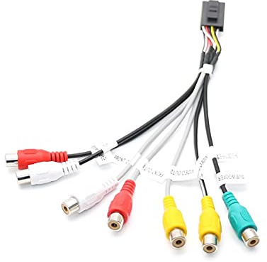 TAOTT 14 Pin Universal RCA Ausgang Kabelbaum Subwoofer Kabel Adapter Verdrahtungsstecker Android Radio Auto DVD Zubehör Zubehör