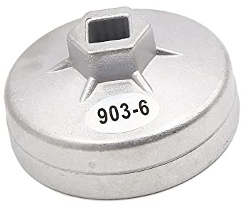 A ABSOPRO Olio Filtro Chiave Cappuccio Strumento 12 Scnalatura 76mm Interno Dia Rimuovi Metallo