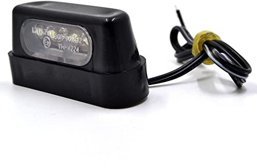 GYOUZA 12V Universal Motorrad 4LED Kennzeichenbeleuchtung 0,2W hintere Kennzeichenbeleuchtung mit for Emark for Honda for Yamaha for Suzuki for Kawasaki