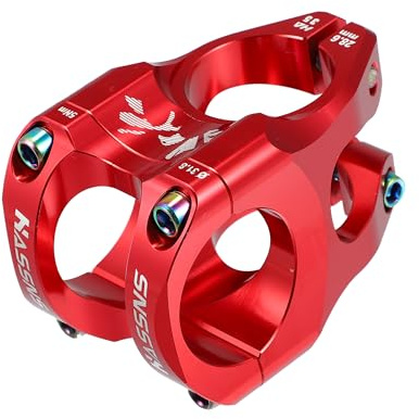 A ABSOPRO Mountain Bike Stem Handlebar 35mm Aluminium Alloy Red