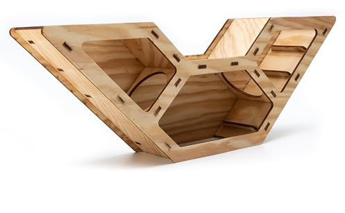 Hamstertunnel & Hamsterhaus aus Holz – DIY Watchbox zum Beobachten – Buddeltunnel & Versteckhaus für Zwerghamster & Rennmäuse – stabil, splitterfrei & einfach zu montieren