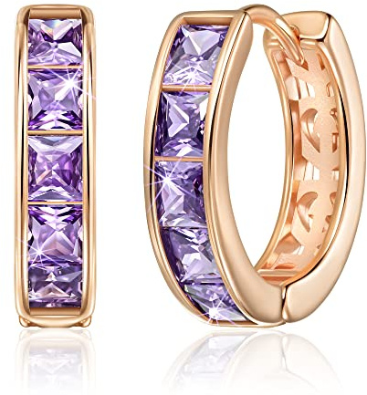 Linawe Small Hoop Earrings for Women Trendy, Tragus Piercing Jewellery, Cubic Zirconia Studs Huggie Earrings, Mini Chunky Tiny Helix Earrings, Gold/Rose Gold/Silver Cartilage Hoops