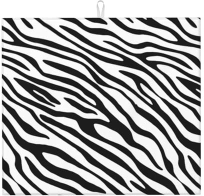 TINAIWAN Zebra di base, Tappetini per asciugare i piatti, Tappetino assorbente per scolapiatti 41 x 46 cm