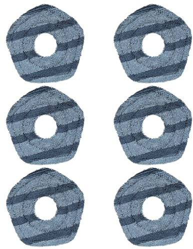 Odashen Wischpads für Eufy X10 Pro Omni für Eufy X9 Pro Roboter-Staubsauger, waschbar und wiederverwendbar, weiches Wischpad, Ersatzzubehör, 6 Stück