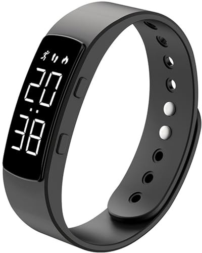 findtime Fitness Tracker Schrittzähler Uhr Damen Herren Digital Uhr Fitness Armband ohne App und Handy Schlaftracker Digitale Armbanduhr LED Aktivitätstracker Kalorien Distanz Laufuhr Kinder