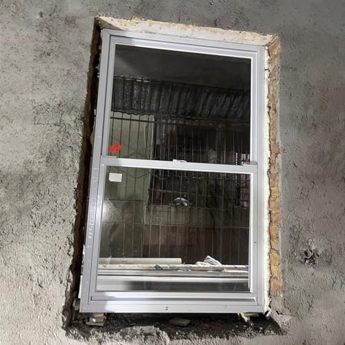 Schiebefenster Flush-Montage Vertikale Schuppenfenster, Weiß Konzessionsstand-Fenster für Schuppen, Hütten, Kleine Häuser und Garagen, Aluminium Schiebefenster mit Sicherheitsschloss Und Glas(WxH 24x3