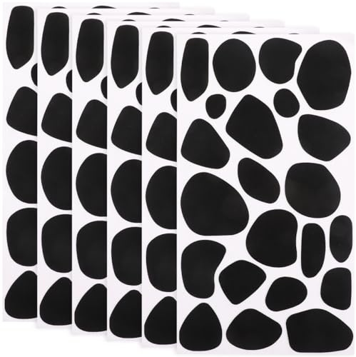 SHINEOFI Selbstklebende Filzaufkleber 6 Blatt Schwarze Filzkreise 11.4 DIY Filzpads Für Kleidung Wanddekoration Haarzubehör Und Bastelarbeiten