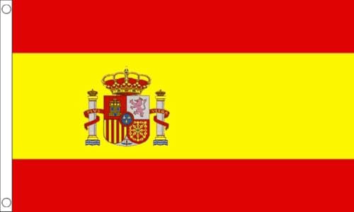 Bandiera della Spagna gigante 20 x 1,5 m con stemma dello Stato spagnolo FlagSuperstore