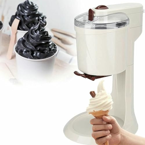 Countertop Soft Serve Ice Cream Maker, Automatic Mini Fruit Soft Serve Ice Cream Machine, for Home Kitchen