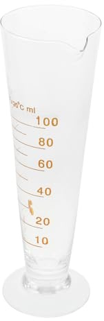 NUOBESTY Vaso de Vidrio para Laboratorio Medidor Triangular con Escala Graduada Resistente y Fácil de Limpiar Diseño Estable y Vertido Preciso para Química y Cocina