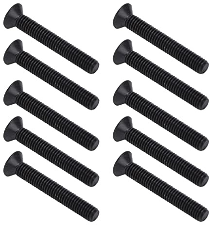 Xiuganpo 50-teiliges Sortiment an Schwarz Verzinkten Senkkopfschrauben für Hochpräzisionsmaschinen, Material A2-70 (M3*16)