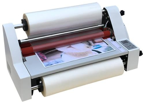 vanenferse Máquina Laminadora De Rollo En Frío Y Caliente, Máquina Laminadora En Caliente De Una/Doble Cara, Laminadora Eléctrica Control Digital, para Escuela, Oficina En Casa, Width 34/45cm
