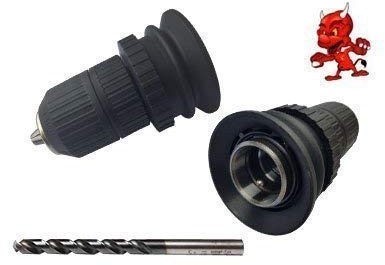 1 Chuck, Mandrino Autoserrante, Portautensili Fresa per Punta Trapano in Metallo, Punta Trapano Elicoidale, Trapano in Legno Adatto a Hilti Te 6A, Te 6S, Te 6c. Diametro Punta Des Bohrers 2-13 MM