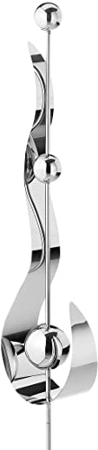 Kobolo Gartenstecker Drops, 160 cm, Silber, dekorativer Edelstahlstecker, wetterfest & stabil, stilvolle Gartendeko für Terrasse, Balkon & Vorgarten