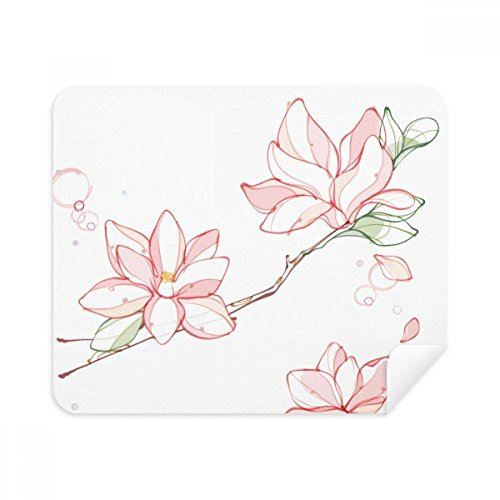 DIYthinker Aquarell-Pfirsich-Baum-Blätter Blumen Handy Bildschirmreiniger Gläser Reinigungstuch 2Pcs Suede Fabric