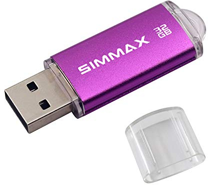 SIMMAX Clé USB 32 Go Mémoire Stick USB 2.0 Flash Drive Stockage Disque Pendrive (32Go Violet)