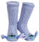 Disney Calze a Pantofola da Donna - Calzini Antiscivolo Donna in Caldo Pile - Idea Regalo Stitch Mickey Minnie (Blu Lavanda Stitch)