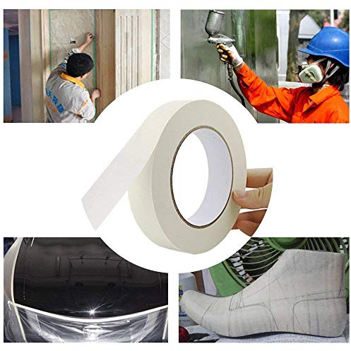 Ruban de masquage de 50 m - 15 tailles au choix - Pour peinture et décoration - Facile à enlever - 10-100 mm - Blanc