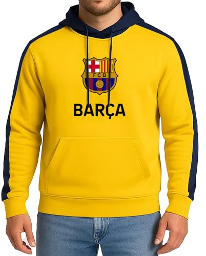 Icon Sports FC Barcelona Offiziell Lizenziertes Barça Herren-Pullover mit Kapuze, Fußball-Pullover für Barca-Fans