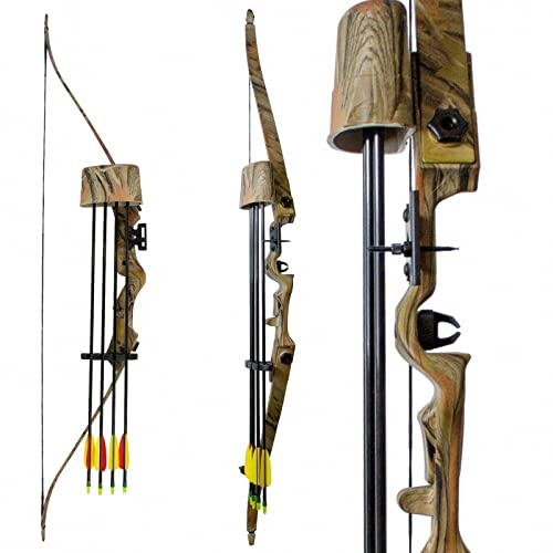 Recurvebogen Bogenset Wind Fire für Kinder und Jugendliche inkl. Pfeile (Autumn Camo); Kinderbogen, Jugendbogen, geeignet von 8-14 Jahren; Einsteigerbogen Set, Pfeil und Bogen