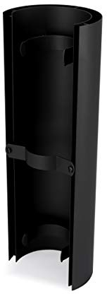 LANZZAS Tuyau de poêle à granulés - Protection contre la chaleur - 460 mm - Diamètre DN 80 mm - Couleur : noir - Protection contre les radiations pour poêles à granulés