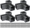 Antsky Staffa ad angolo retto a 3 vie in acciaio inossidabile per pergolato con viti per travi in legno, pergola/gazebo da 10,2 x 10,2 cm (attuale: 8,9 x 8,9 cm), kit da 4 pezzi