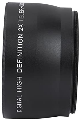 Gatuxe Objectif de l'appareil Photo, téléobjectif 62 mm, Filetage Avant, grossissement 2X, Verre Optique pour la Prise de Vue en extérieur