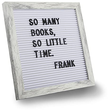 C Crystal Lemon Letter Board, 317 vorgeschnittene Buchstaben, Zahlen und Symbole, Filz-Buchstabentafel, 25,4 x 25,4 cm, austauschbares hölzernes Nachrichtenbrett, Holzrahmen, Wandhalterung, mit