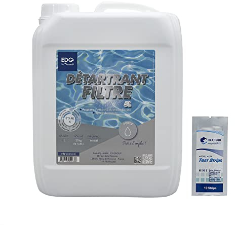 EDG by AQUALUX DÉTARTRANT Filtre - 5L | Nettoie et Détartre Les Filtres + 10 Tests HPS OFFERTS 6 en 1